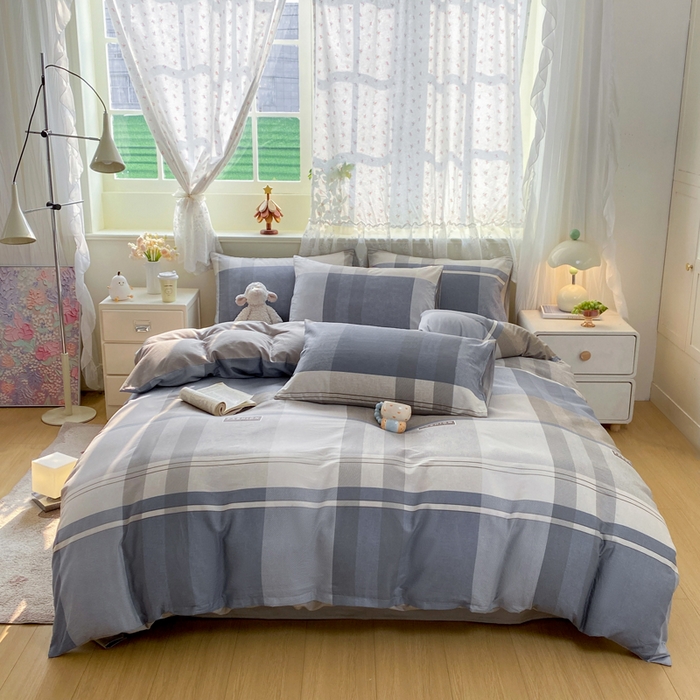 91家纺网 家纺一手货源 找家纺 红日子纺织品 2025新款12868全棉印花系列四件套 韶华