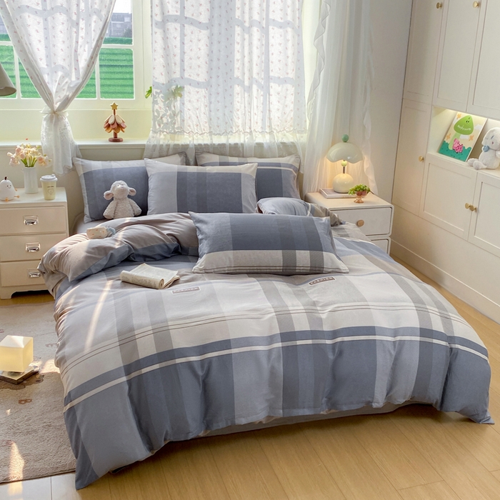 91家纺网 家纺一手货源 找家纺 红日子纺织品 2025新款12868全棉印花系列四件套 韶华