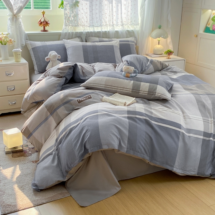 91家纺网 家纺一手货源 找家纺 红日子纺织品 2025新款12868全棉印花系列四件套 韶华