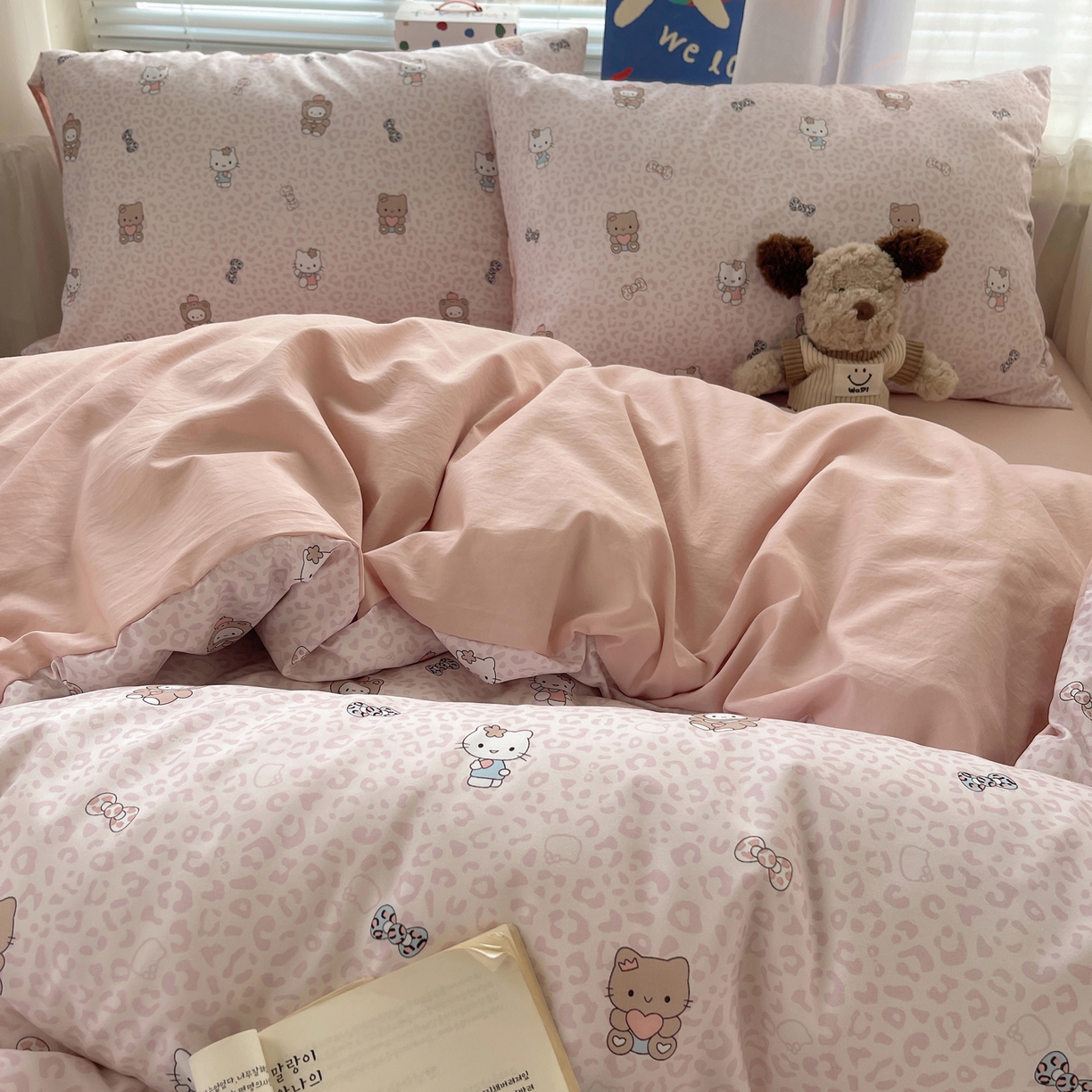 91家纺网 家纺一手货源 找家纺 （总）耀悦家纺 2026新款古法仿棉云朵棉吊边床单童趣四件套-第一弹