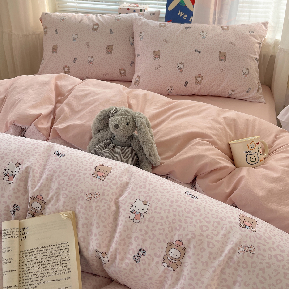 91家纺网 家纺一手货源 找家纺 （总）耀悦家纺 2026新款古法仿棉云朵棉吊边床单童趣四件套-第一弹