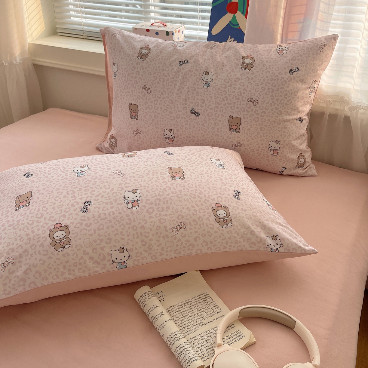 91家纺网 家纺一手货源 找家纺 （总）耀悦家纺 2026新款古法仿棉云朵棉吊边床单童趣四件套-第一弹