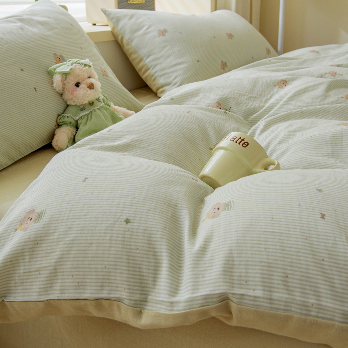 （总）雯雨家纺 2026新款A类全棉有氧双层纱单被套