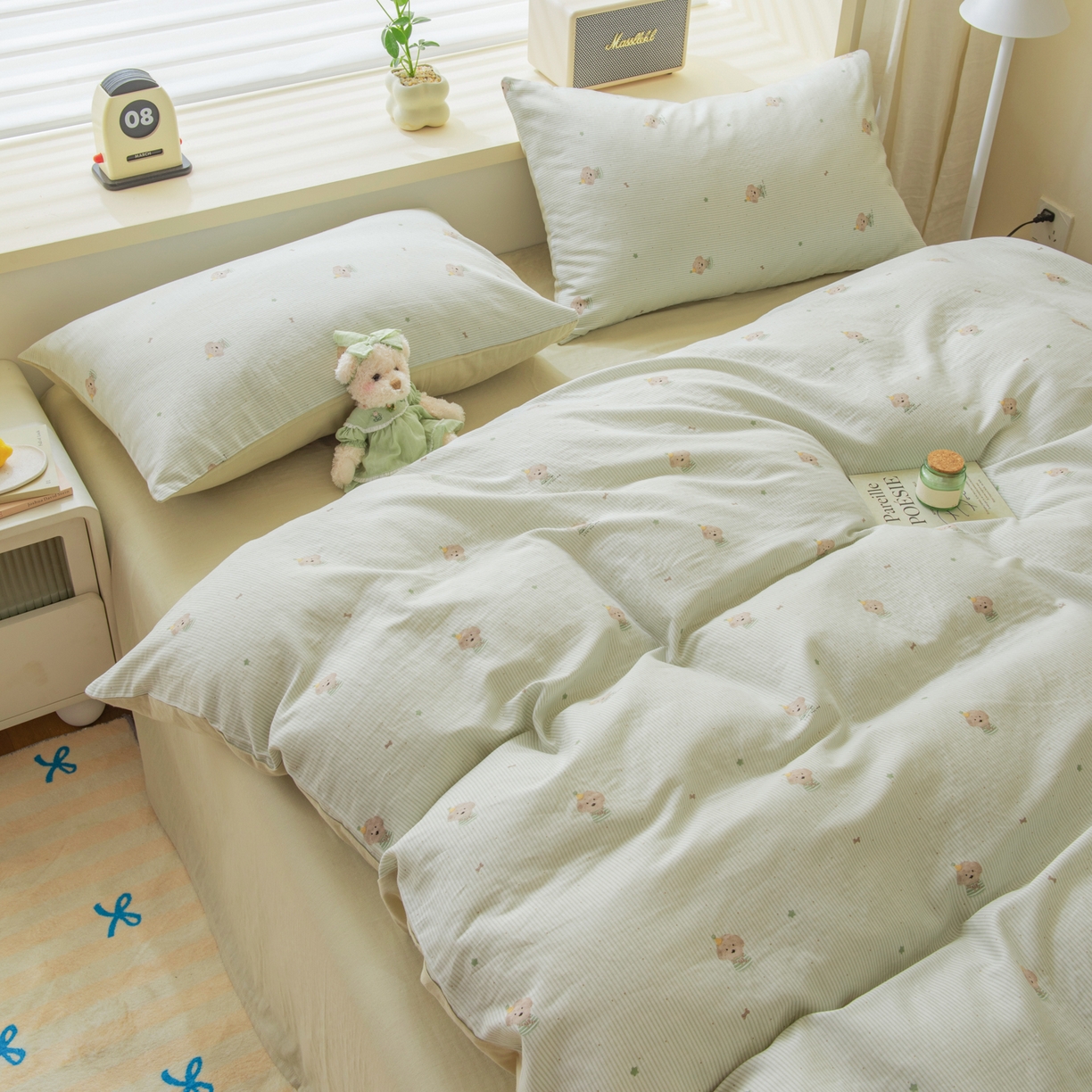 91家纺网 家纺一手货源 找家纺 （总）雯雨家纺 2026新款A类全棉有氧双层纱单被套