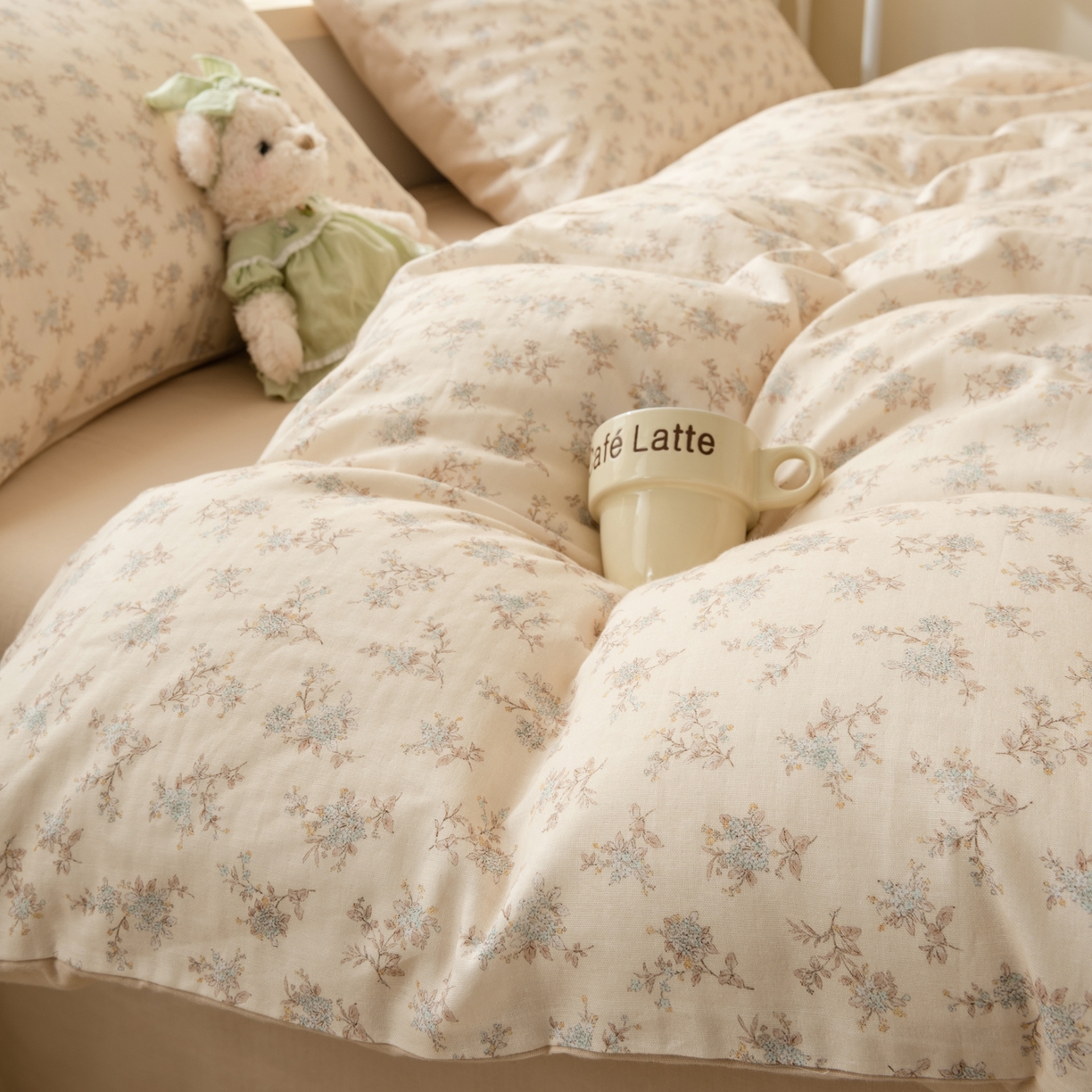 91家纺网 家纺一手货源 找家纺 雯雨家纺 2026新款A类全棉有氧双层纱单被套 落影迷香