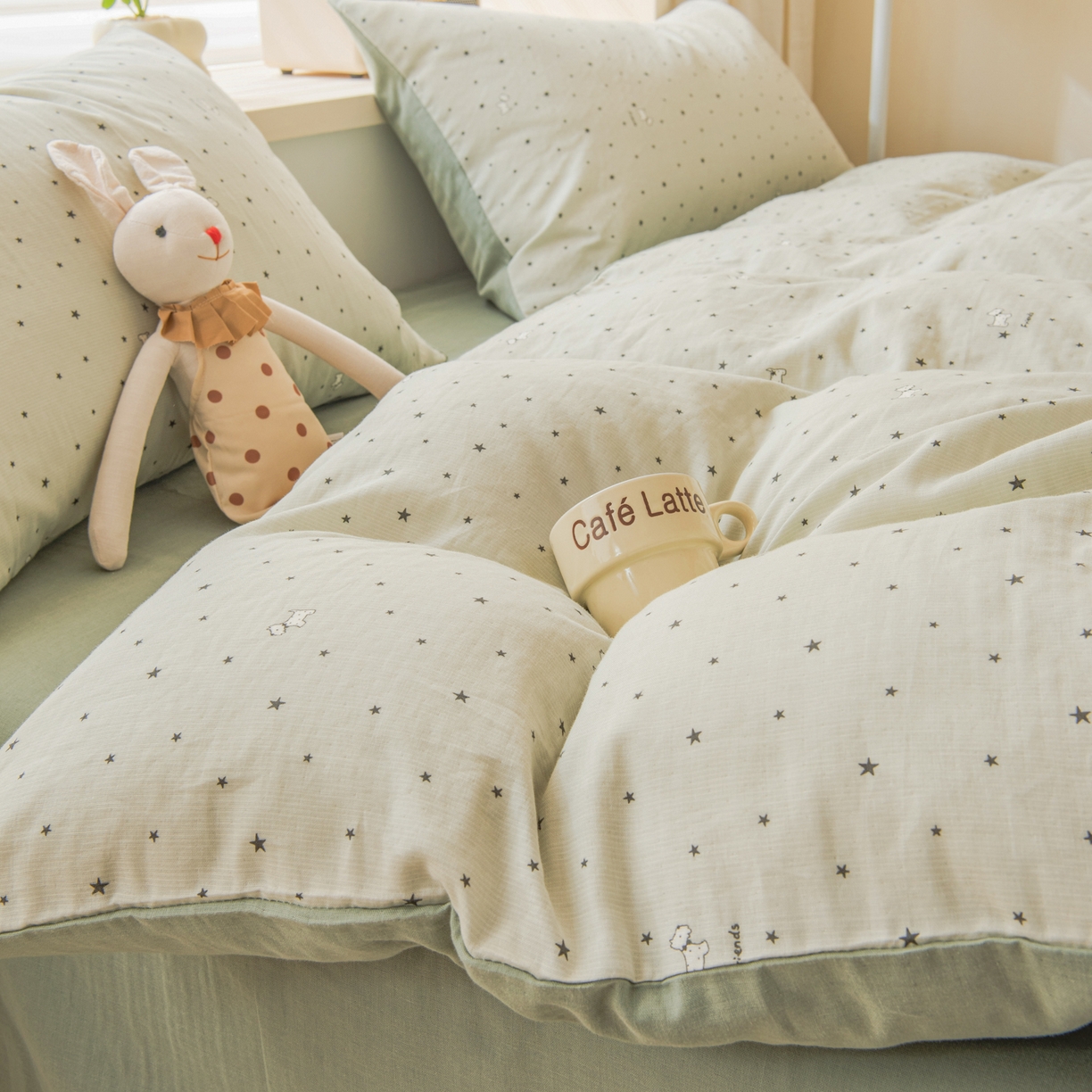 91家纺网 家纺一手货源 找家纺 （总）雯雨家纺 2026新款A类全棉有氧双层纱单被套