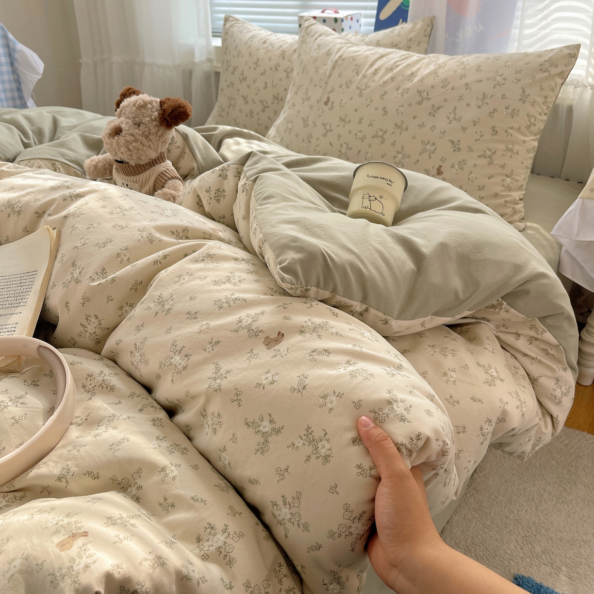 91家纺网 家纺一手货源 找家纺 （总）耀悦家纺 2026新款古法仿棉云朵棉吊边床单童趣四件套-第二弹