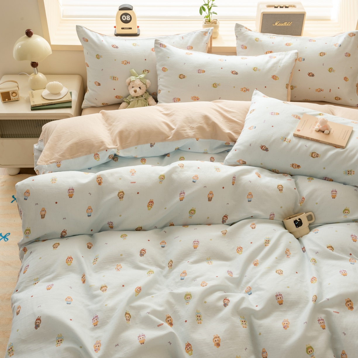 91家纺网 家纺一手货源 找家纺 雯雨家纺 2026新款A类全棉有氧双层纱单被套 布精灵