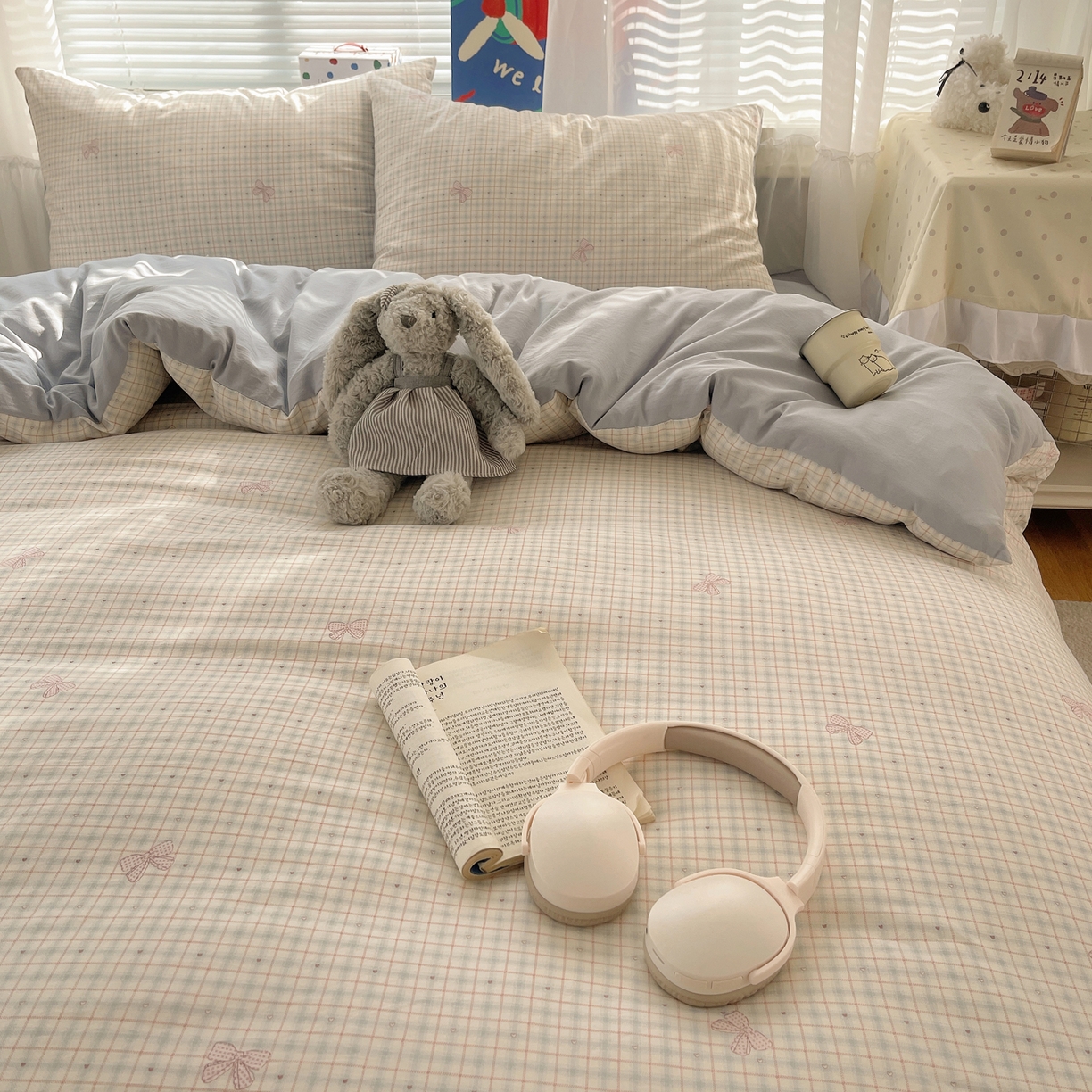 91家纺网 家纺一手货源 找家纺 耀悦家纺 2026新款古法仿棉云朵棉吊边床单童趣四件套-第二弹 休闲蝴蝶结