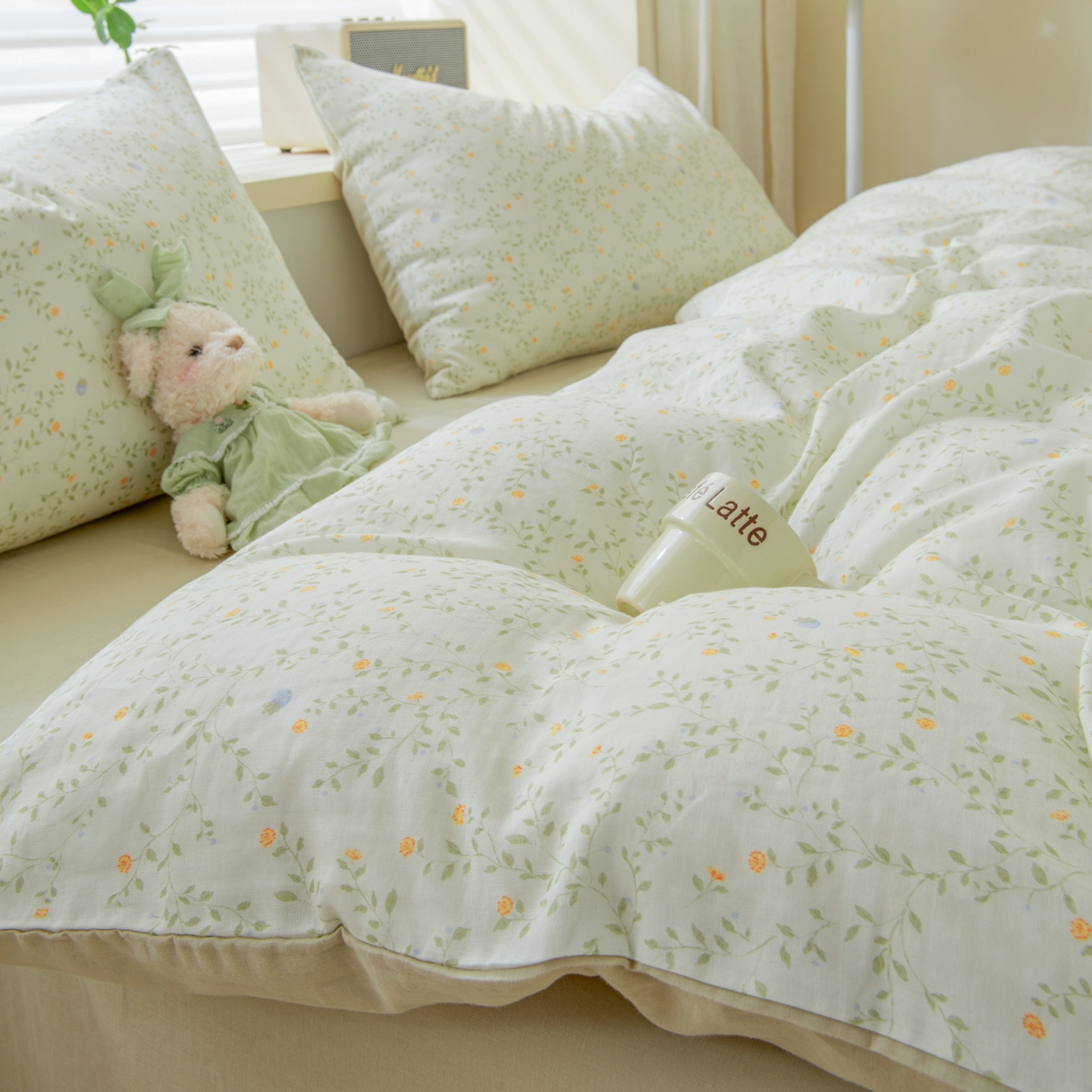 雯雨家纺 2026新款A类全棉有氧双层纱单被套 风晚