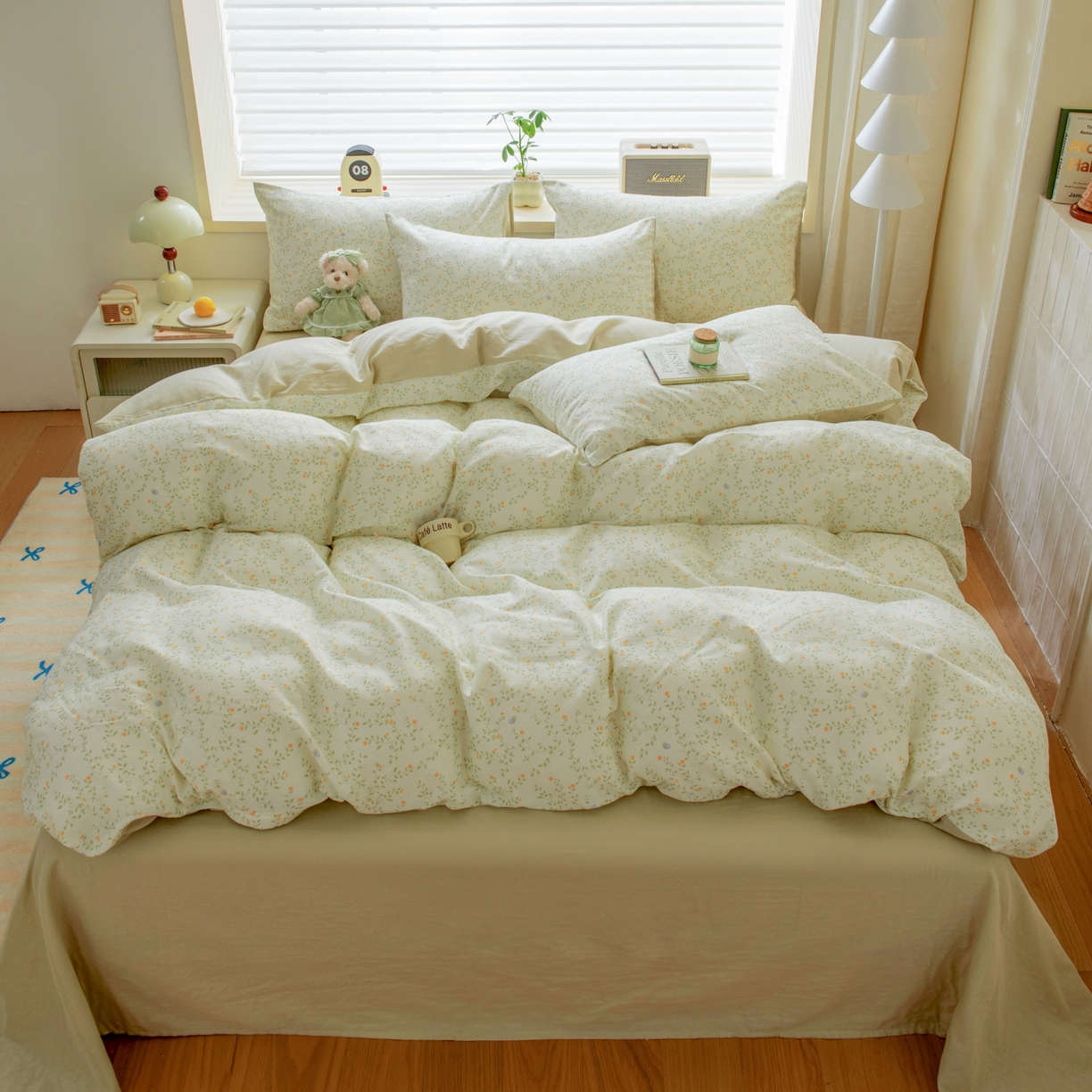 91家纺网 家纺一手货源 找家纺 雯雨家纺 2026新款A类全棉有氧双层纱单被套 风晚