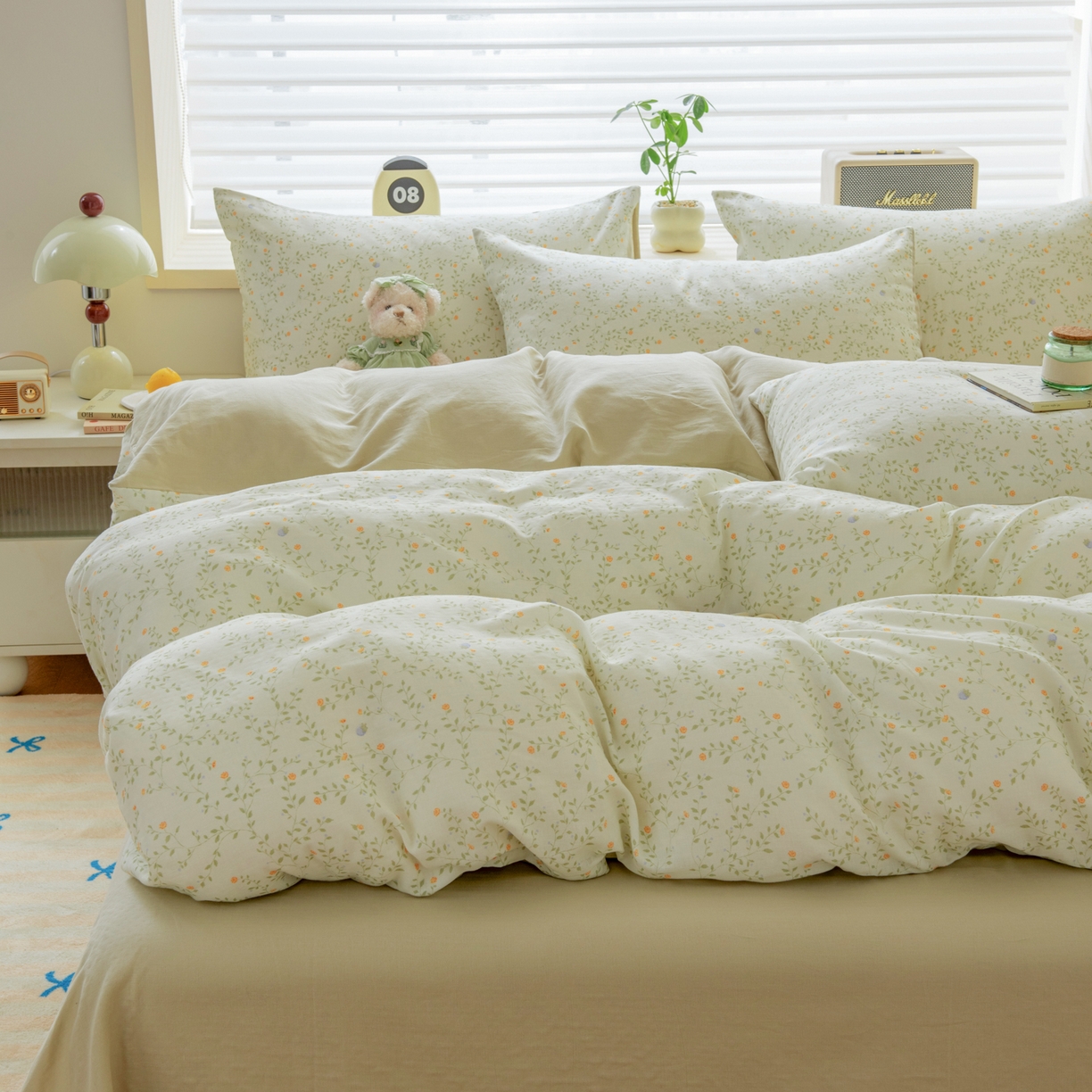 91家纺网 家纺一手货源 找家纺 雯雨家纺 2026新款A类全棉有氧双层纱单被套 风晚