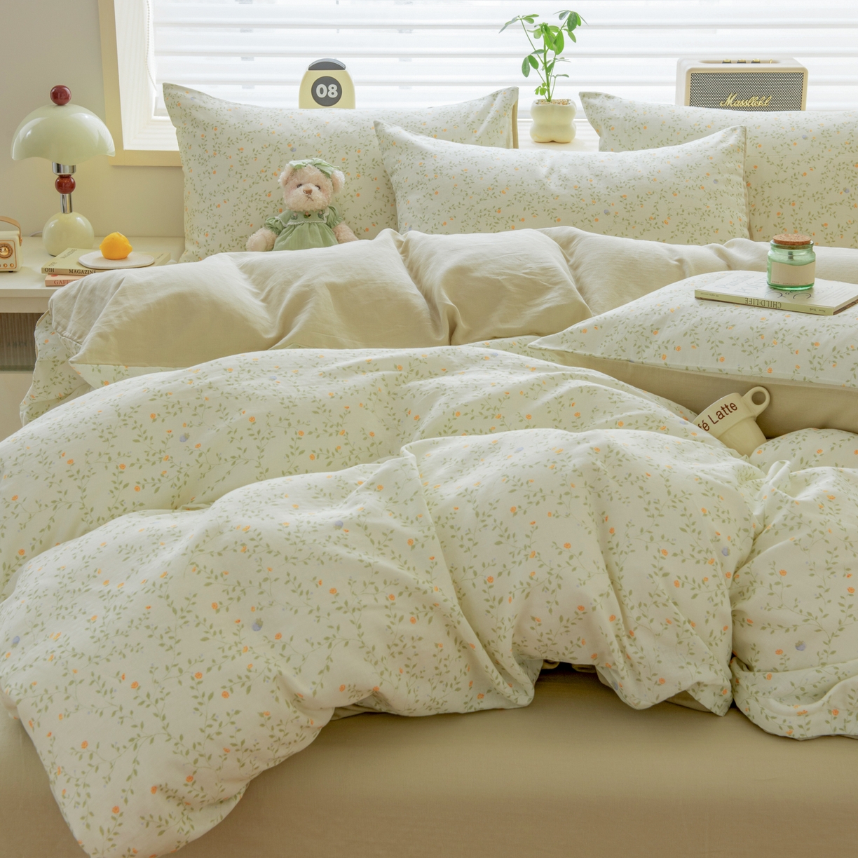 91家纺网 家纺一手货源 找家纺 雯雨家纺 2026新款A类全棉有氧双层纱单被套 风晚