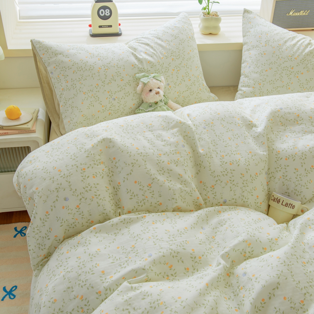 91家纺网 家纺一手货源 找家纺 雯雨家纺 2026新款A类全棉有氧双层纱单被套 风晚