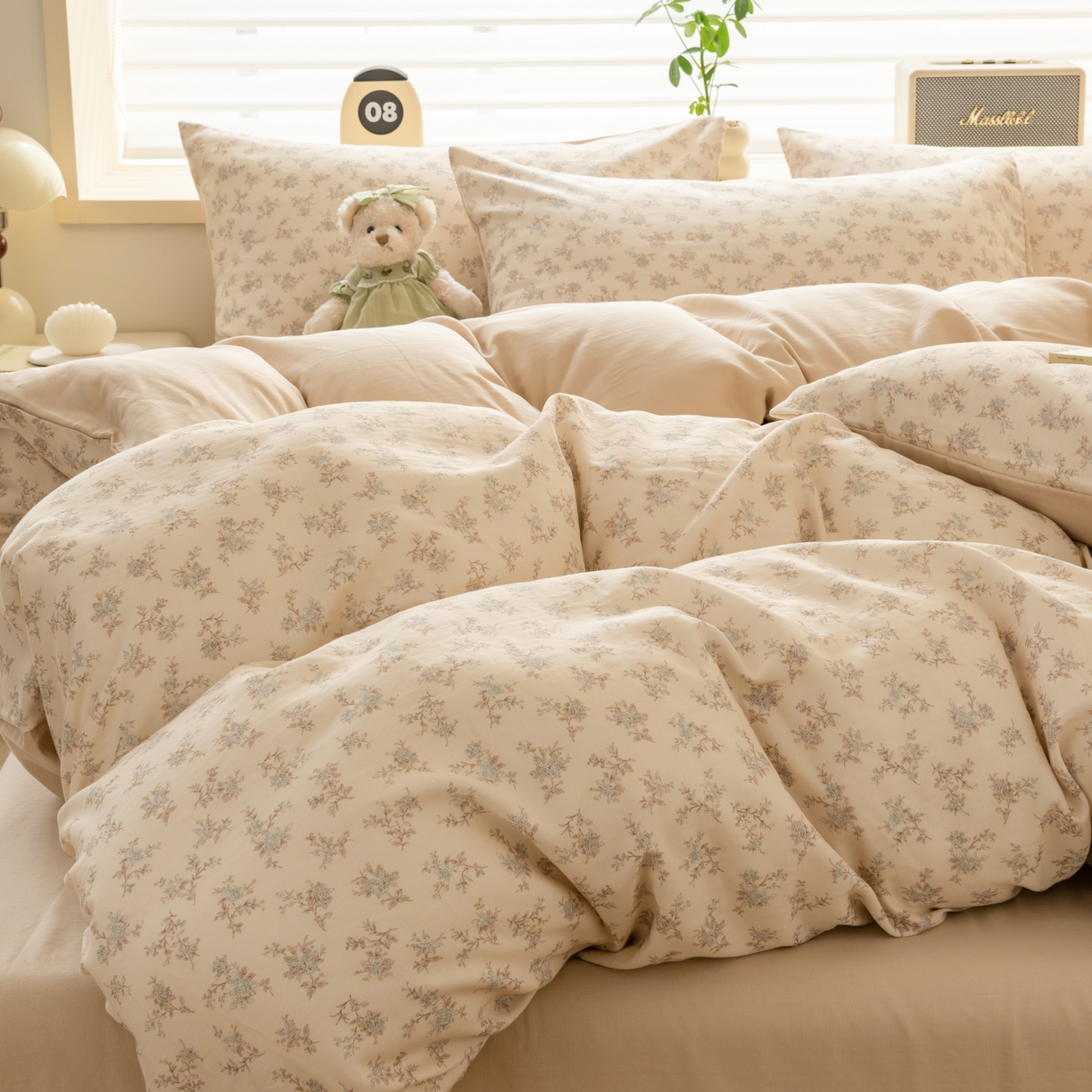 91家纺网 家纺一手货源 找家纺 雯雨家纺 2026新款A类全棉有氧双层纱单被套 落影迷香