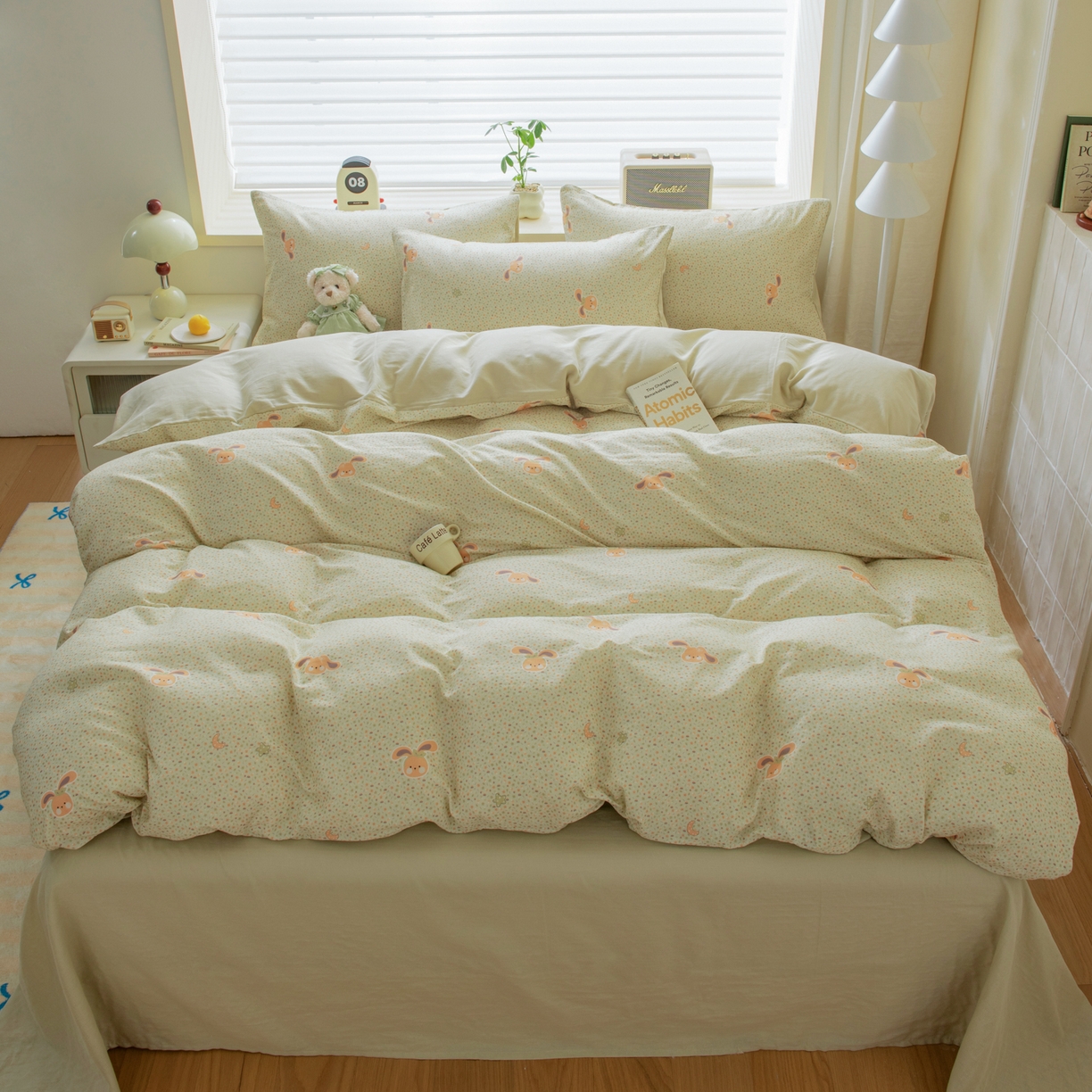 91家纺网 家纺一手货源 找家纺 雯雨家纺 2026新款A类全棉有氧双层纱单被套 梦香小筑