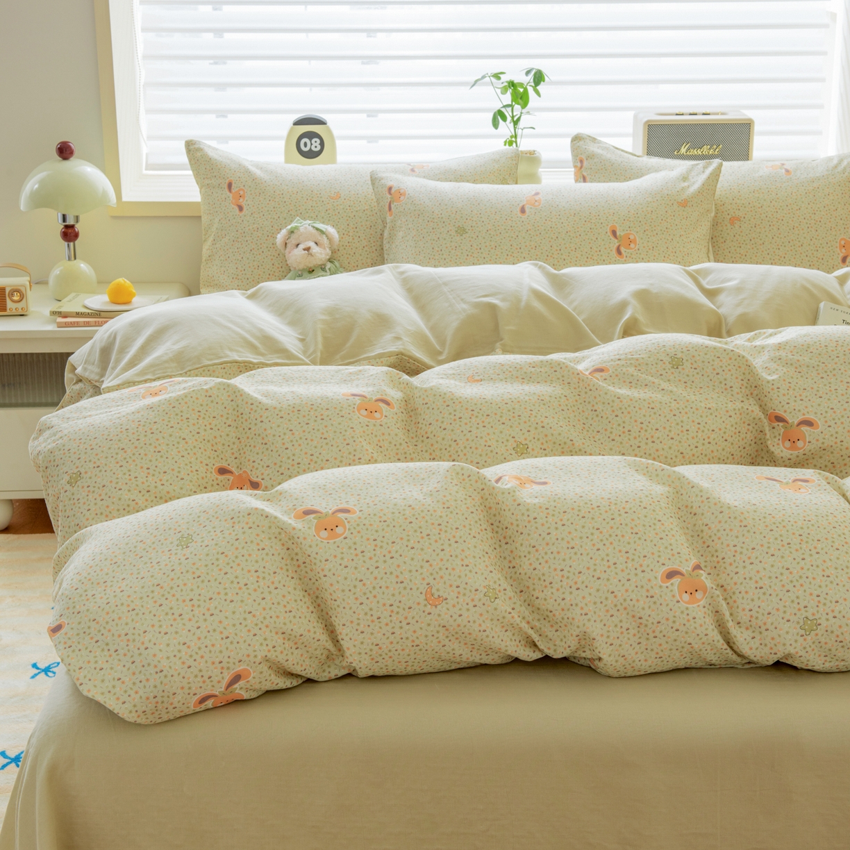 91家纺网 家纺一手货源 找家纺 雯雨家纺 2026新款A类全棉有氧双层纱单被套 梦香小筑