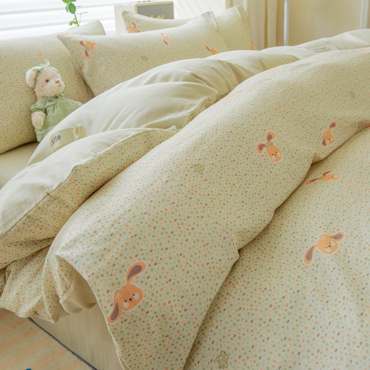 91家纺网 家纺一手货源 找家纺 雯雨家纺 2026新款A类全棉有氧双层纱单被套 梦香小筑