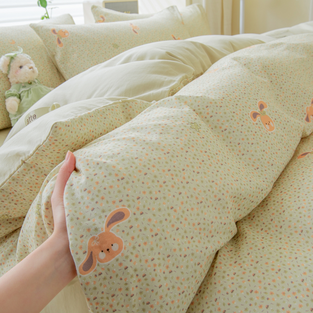 91家纺网 家纺一手货源 找家纺 雯雨家纺 2026新款A类全棉有氧双层纱单被套 梦香小筑