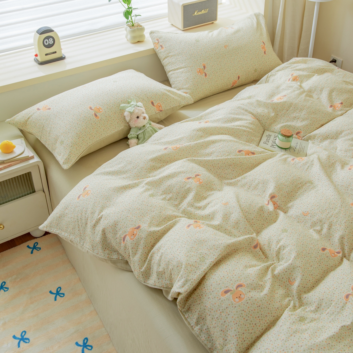 91家纺网 家纺一手货源 找家纺 雯雨家纺 2026新款A类全棉有氧双层纱单被套 梦香小筑