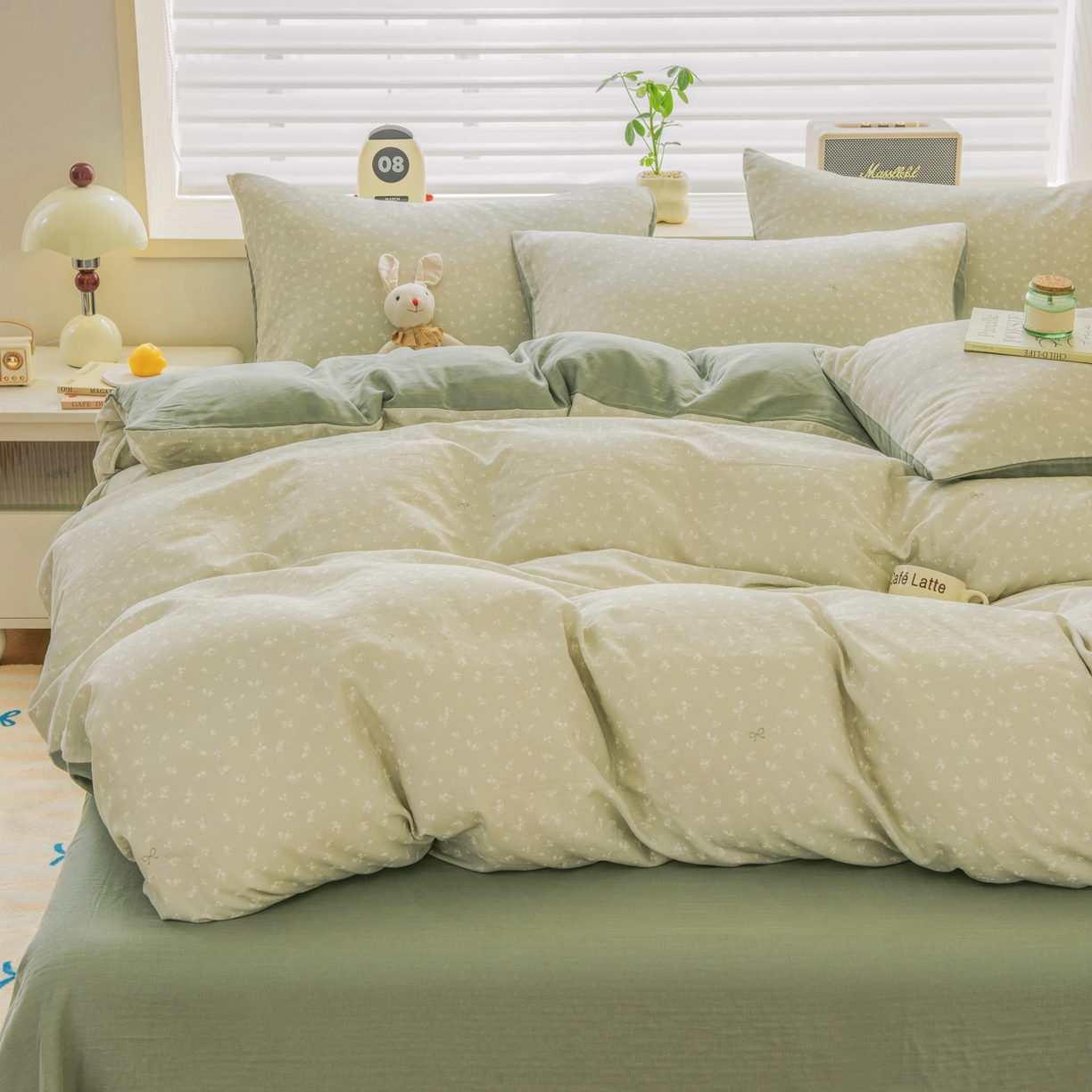 91家纺网 家纺一手货源 找家纺 雯雨家纺 2026新款A类全棉有氧双层纱单被套 秘密花园