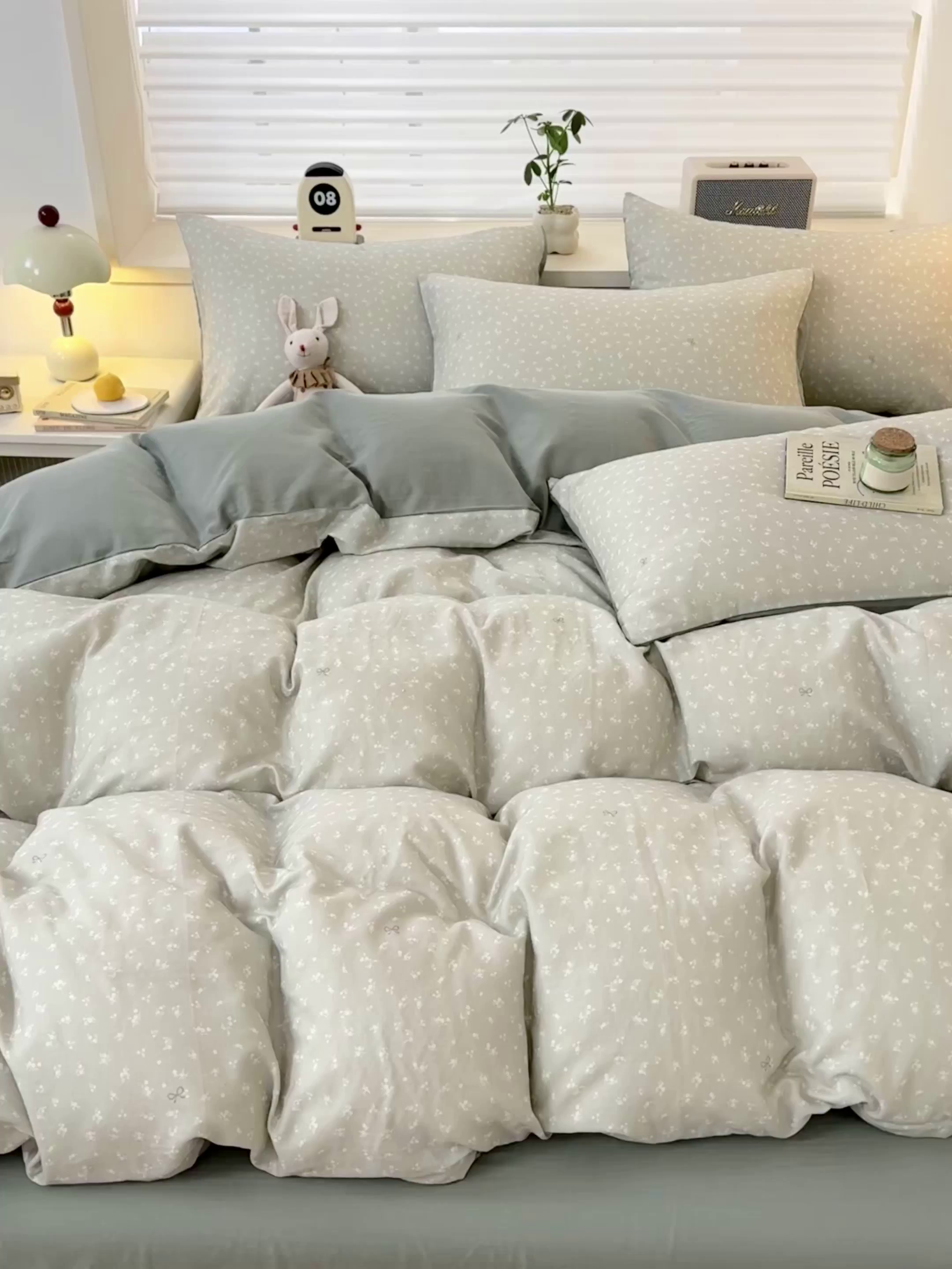 91家纺网 家纺一手货源 找家纺 雯雨家纺 2026新款A类全棉有氧双层纱单被套 秘密花园