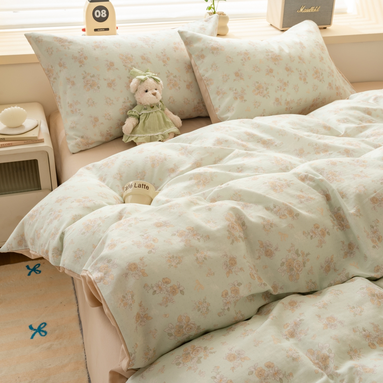 91家纺网 家纺一手货源 找家纺 雯雨家纺 2026新款A类全棉有氧双层纱单被套 南法庄园