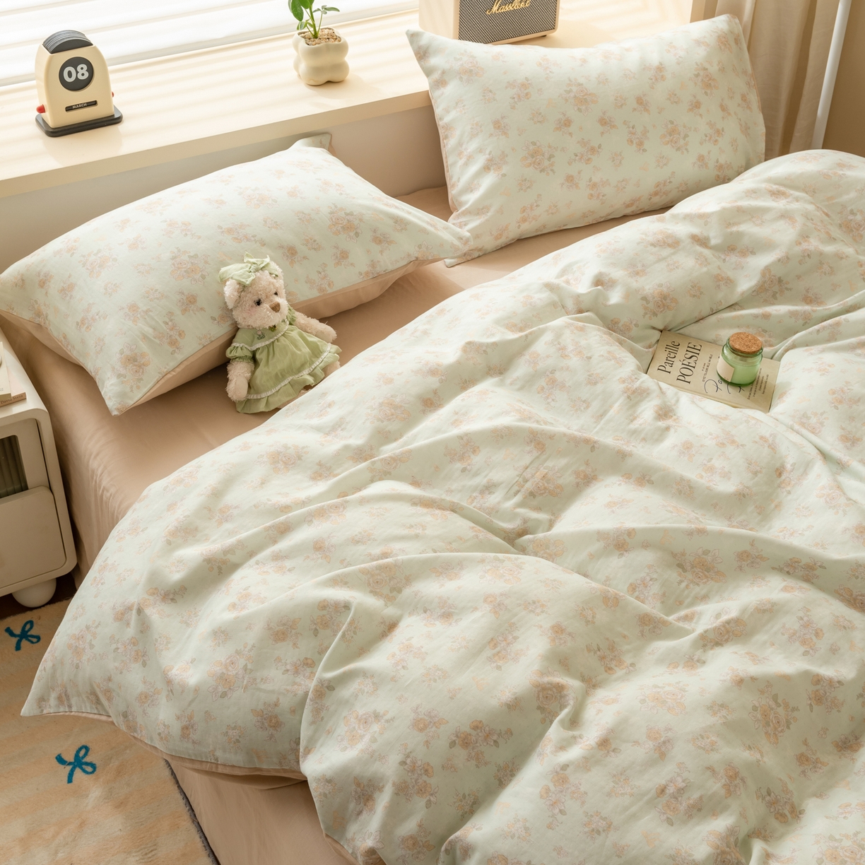 91家纺网 家纺一手货源 找家纺 雯雨家纺 2026新款A类全棉有氧双层纱单被套 南法庄园