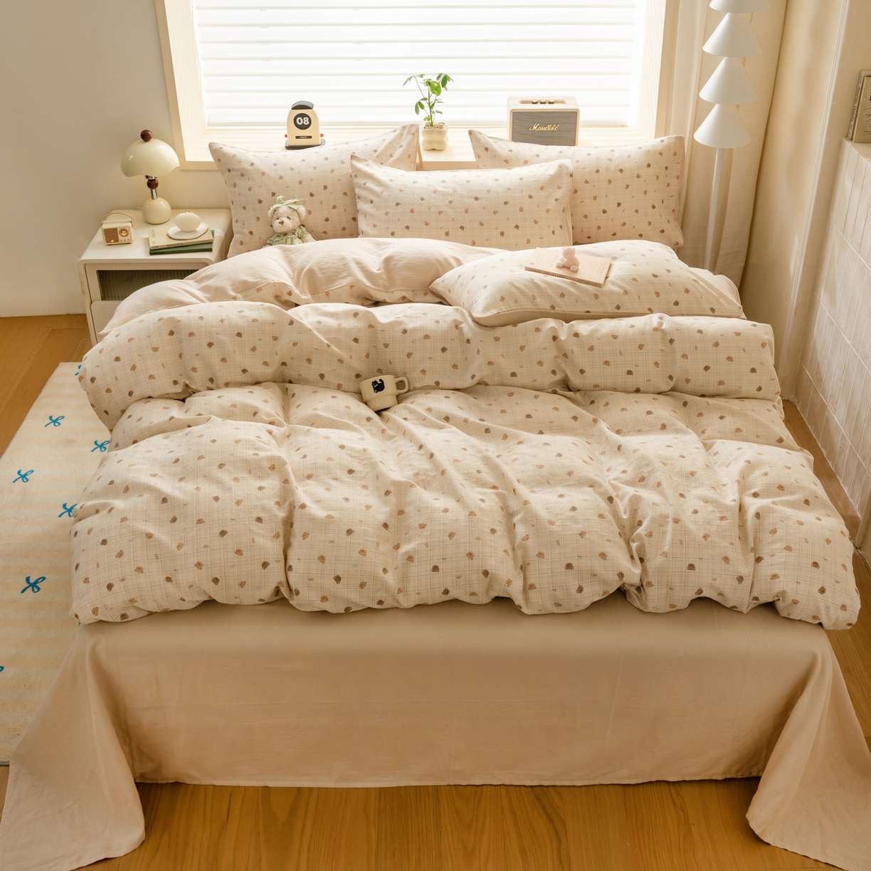 91家纺网 家纺一手货源 找家纺 雯雨家纺 2026新款A类全棉有氧双层纱单被套 文迪