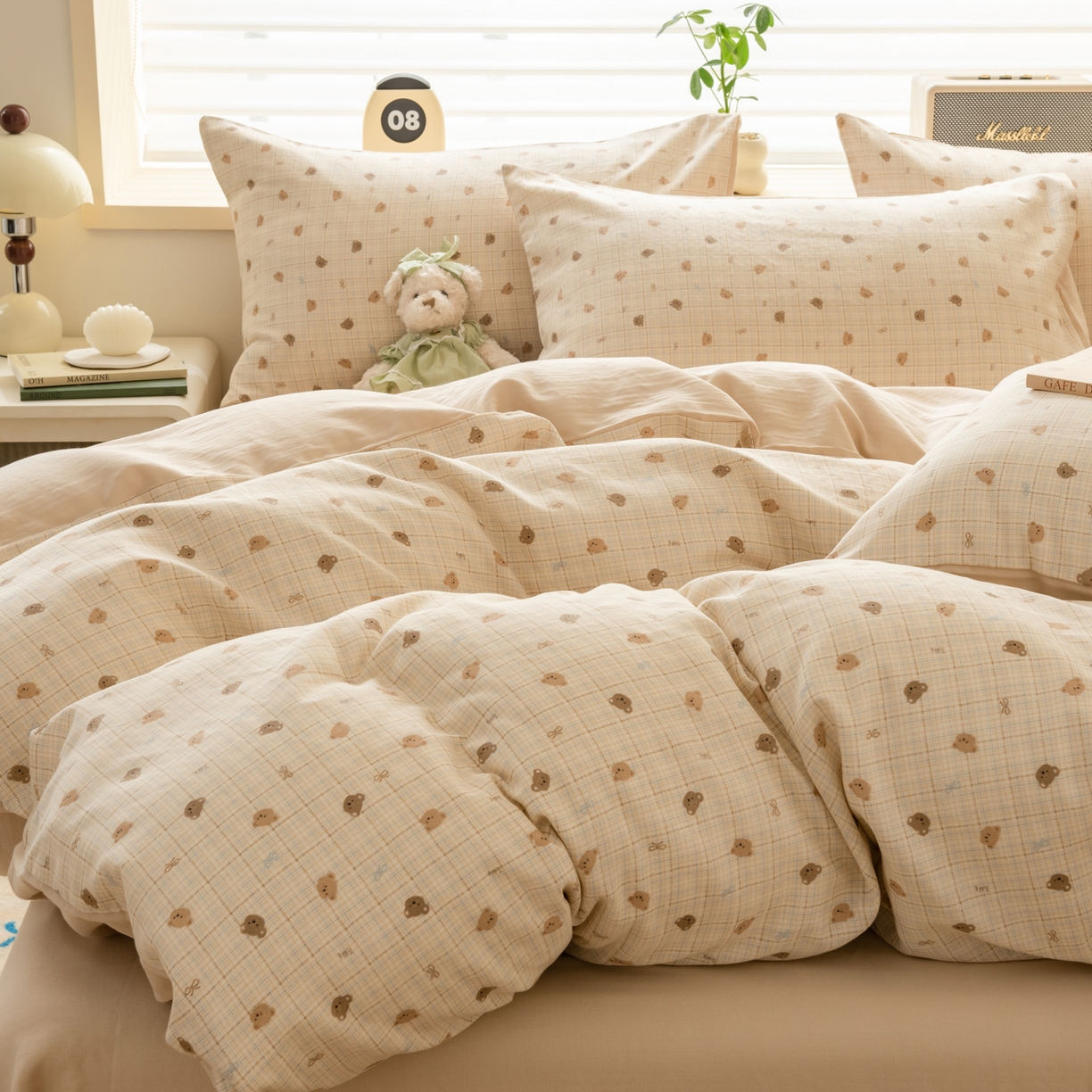 91家纺网 家纺一手货源 找家纺 雯雨家纺 2026新款A类全棉有氧双层纱单被套 文迪