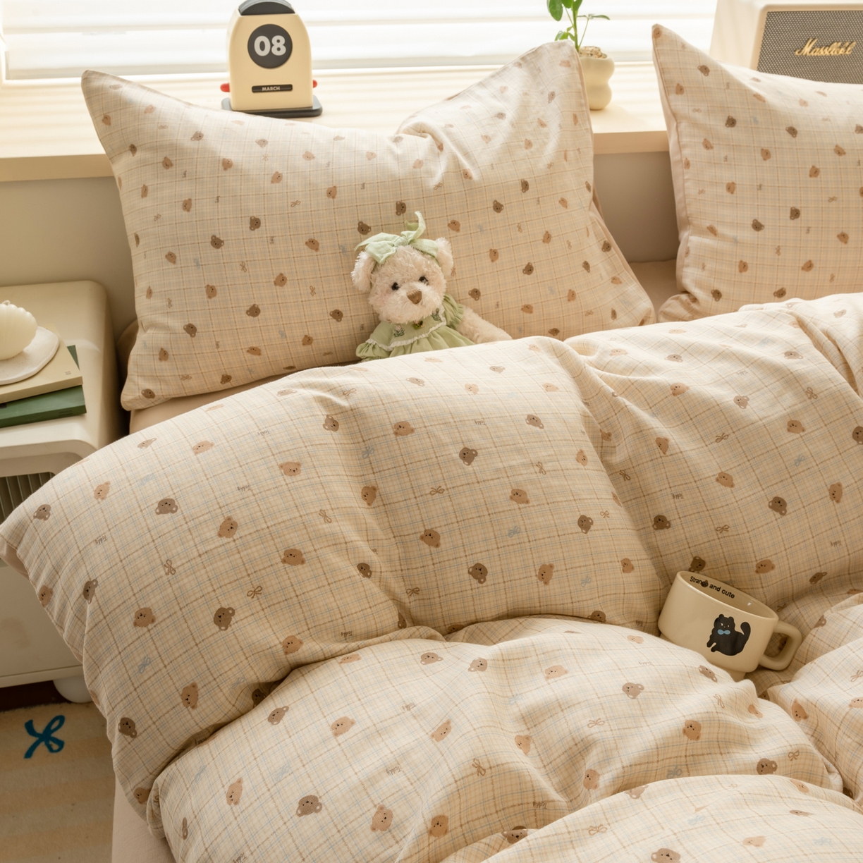 91家纺网 家纺一手货源 找家纺 雯雨家纺 2026新款A类全棉有氧双层纱单被套 文迪