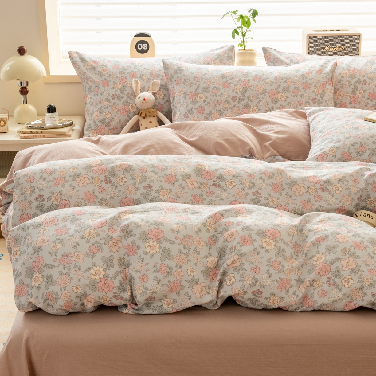 91家纺网 家纺一手货源 找家纺 雯雨家纺 2026新款A类全棉有氧双层纱单被套 香水繁花-兰