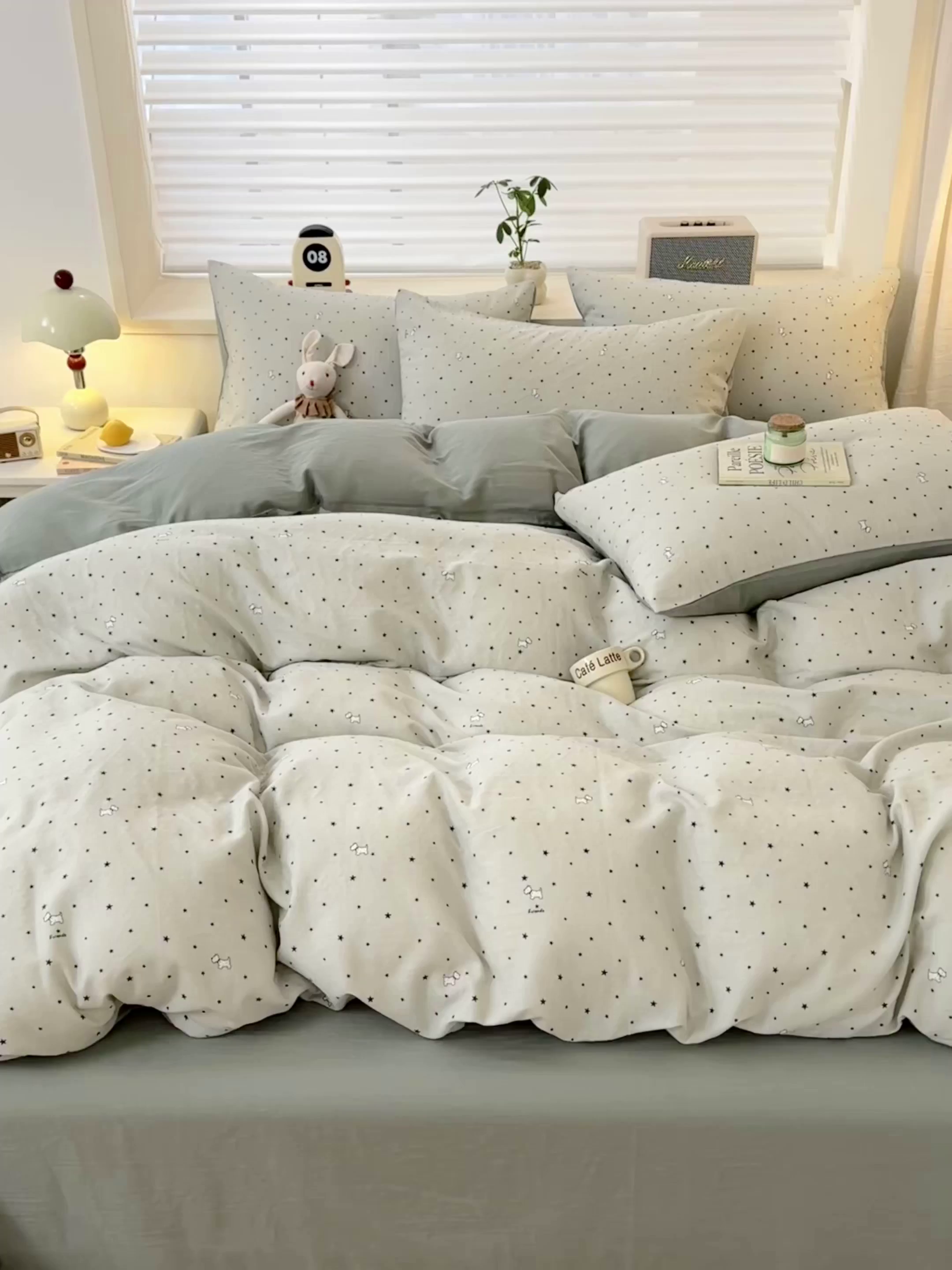 91家纺网 家纺一手货源 找家纺 雯雨家纺 2026新款A类全棉有氧双层纱单被套 星空犬