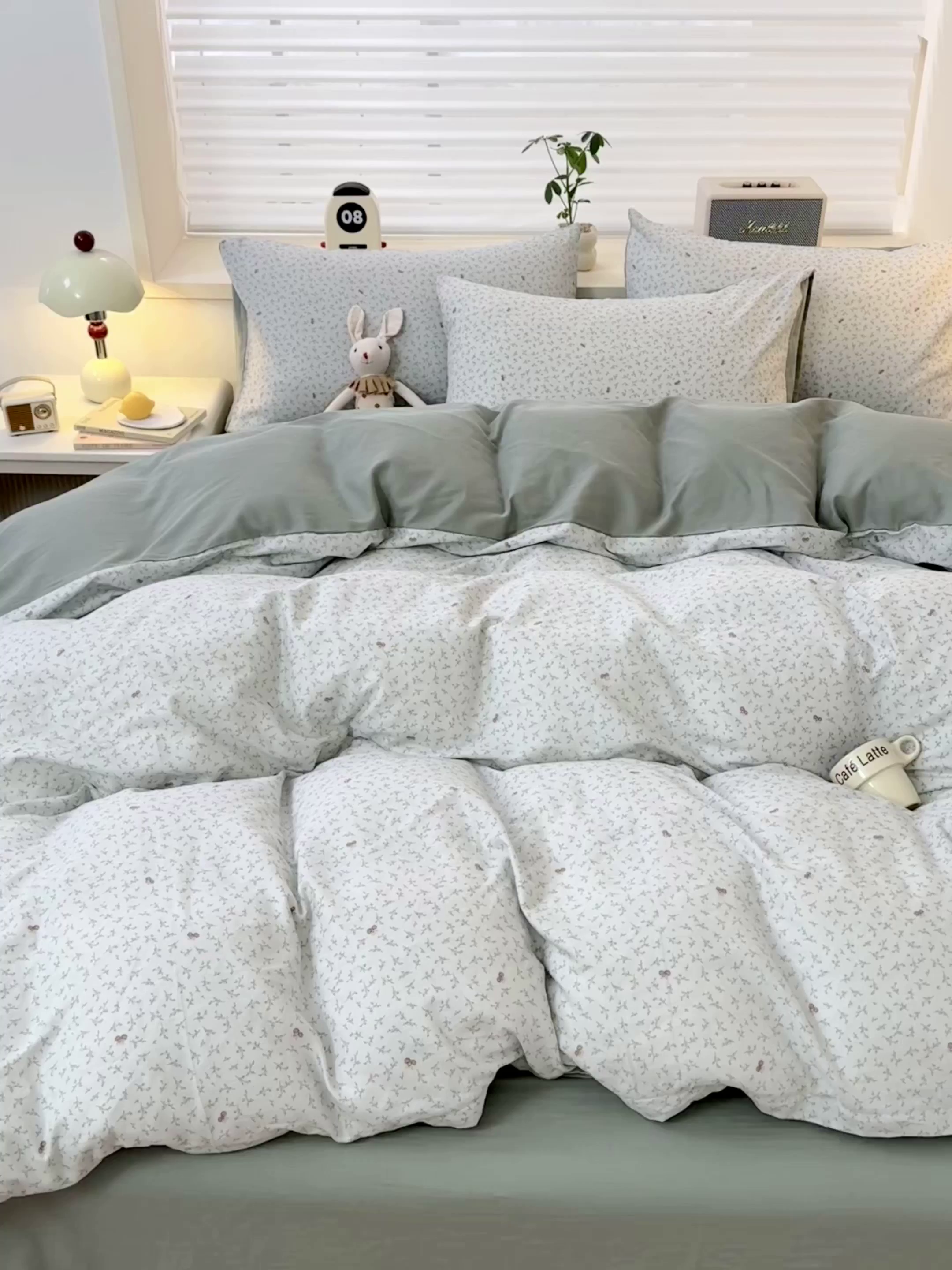 91家纺网 家纺一手货源 找家纺 雯雨家纺 2026新款A类全棉有氧双层纱单被套 雪妮