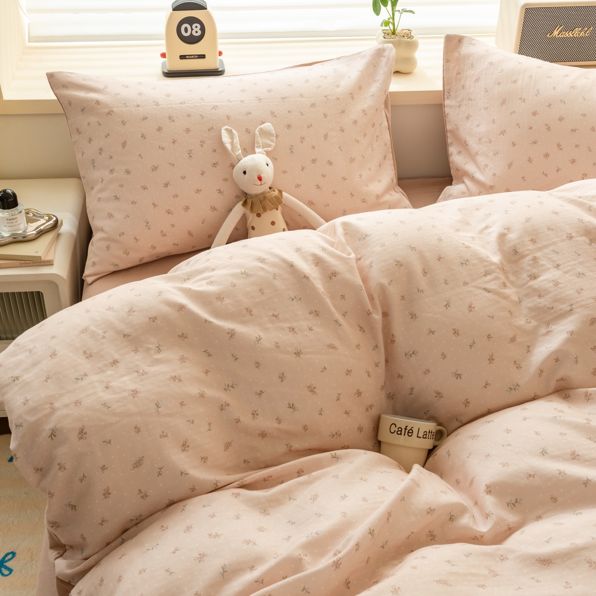 91家纺网 家纺一手货源 找家纺 雯雨家纺 2026新款A类全棉有氧双层纱单被套 叶香