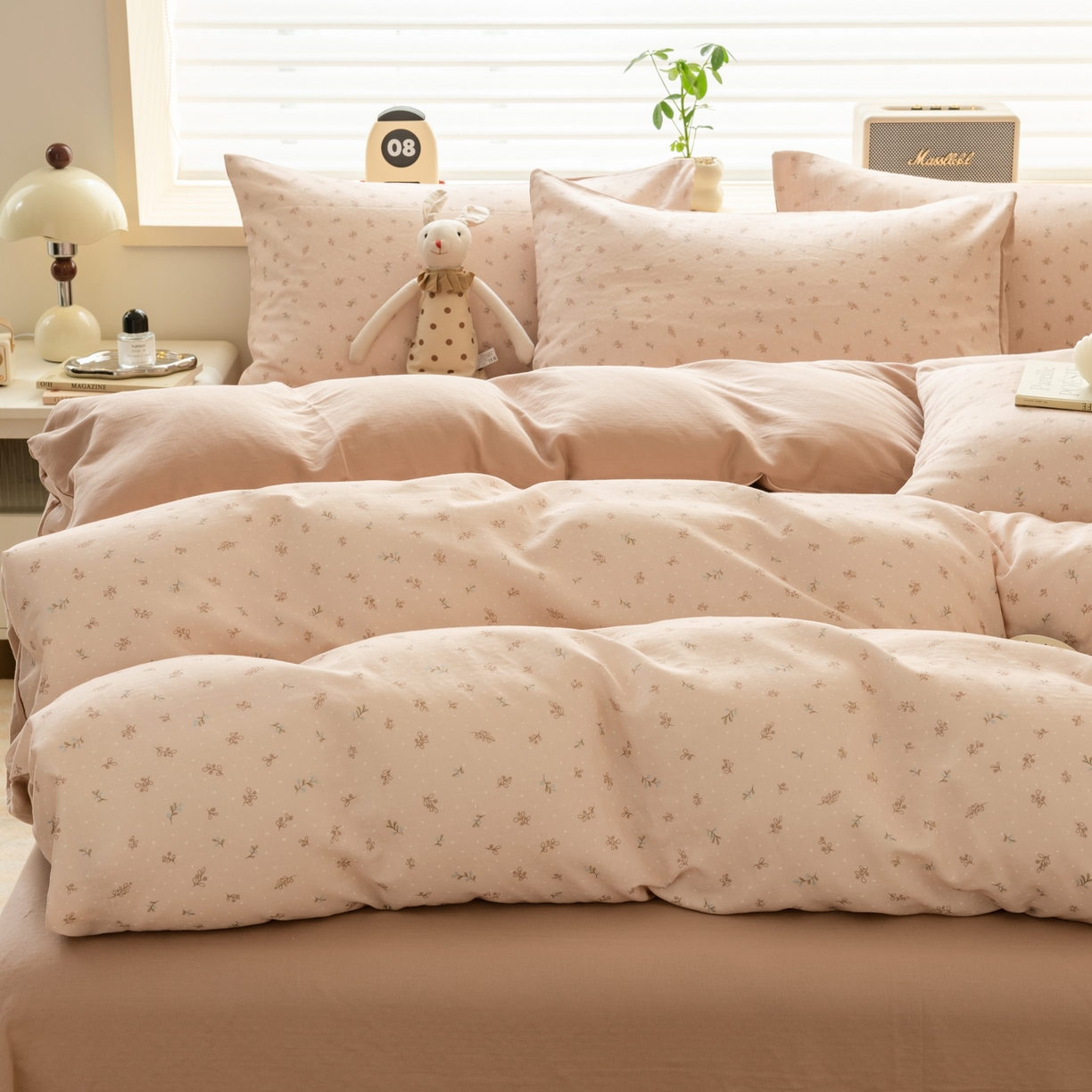 91家纺网 家纺一手货源 找家纺 雯雨家纺 2026新款A类全棉有氧双层纱单被套 叶香