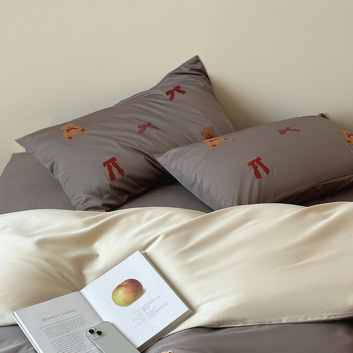 91家纺网 家纺一手货源 找家纺 波比可可 2026春夏系列轻奢居家50s长绒棉全棉纯棉四件套小红书热款 熊宝