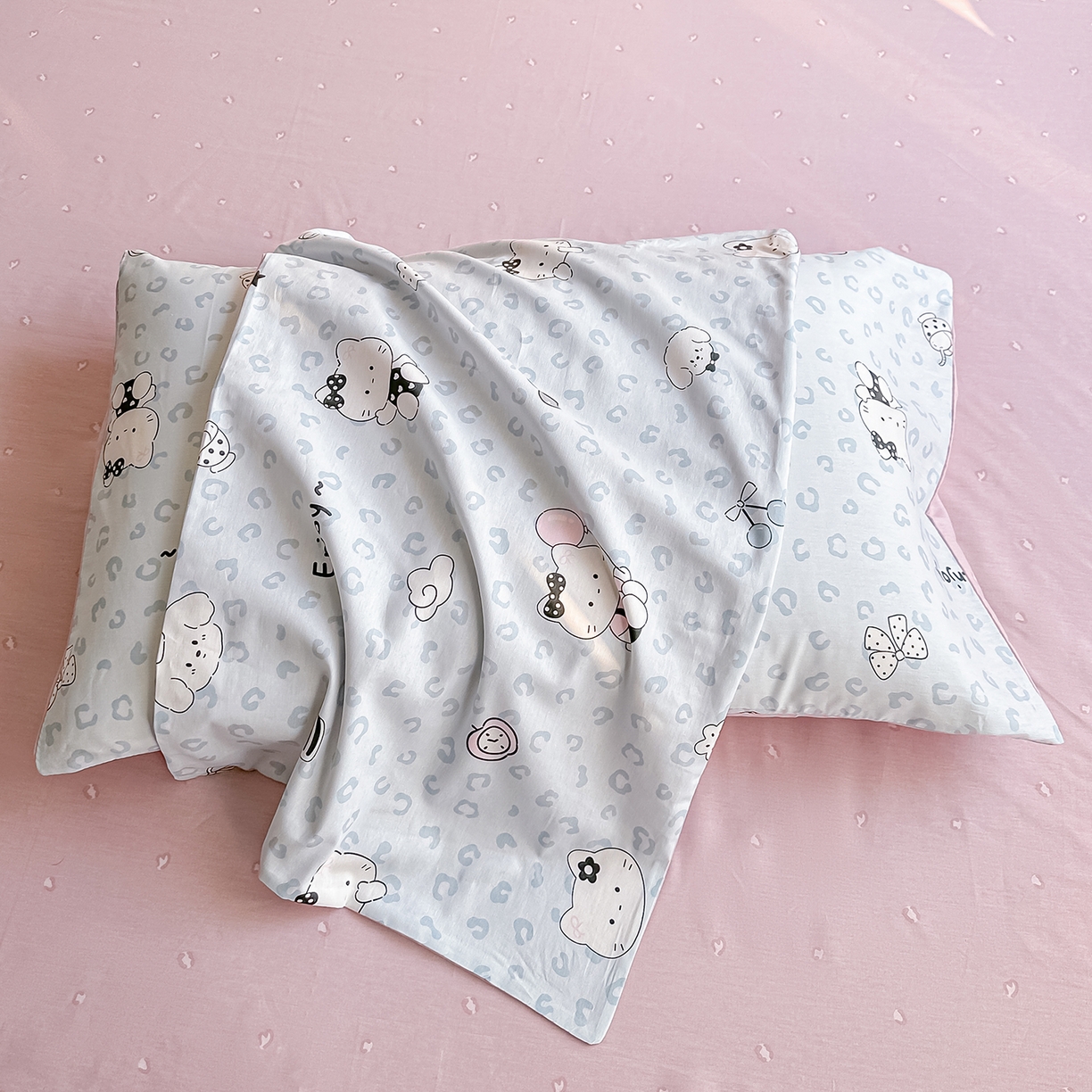 91家纺网 家纺一手货源 找家纺 颜选 2026新款全棉印花单被套 豹纹猫咪