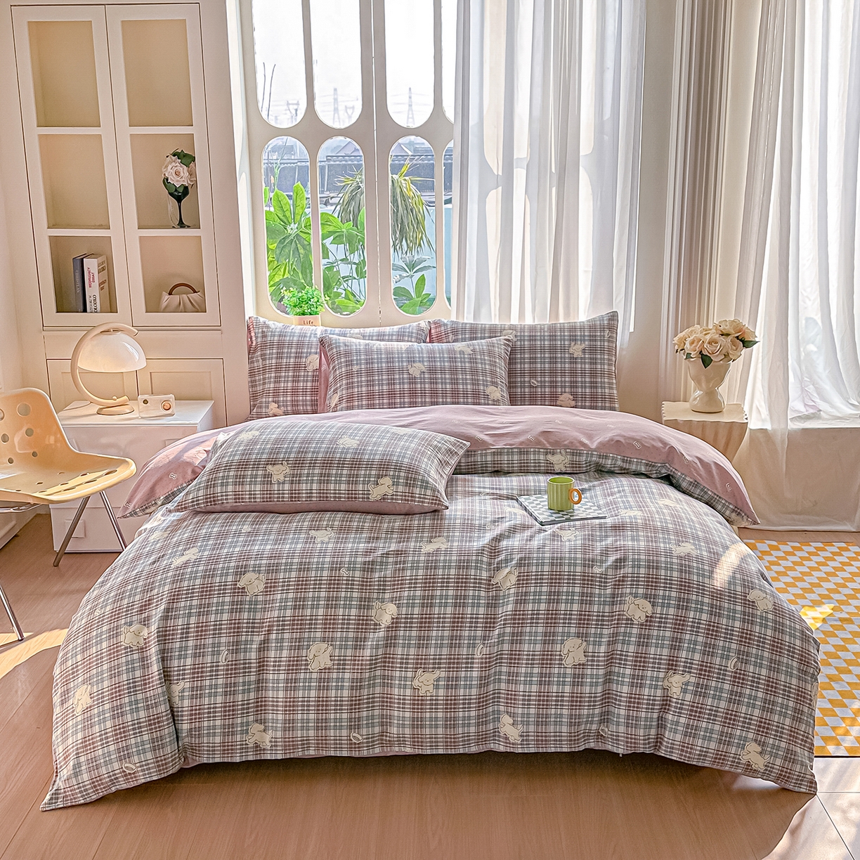 91家纺网 家纺一手货源 找家纺 颜选 2026新款全棉印花单被套 英伦狗