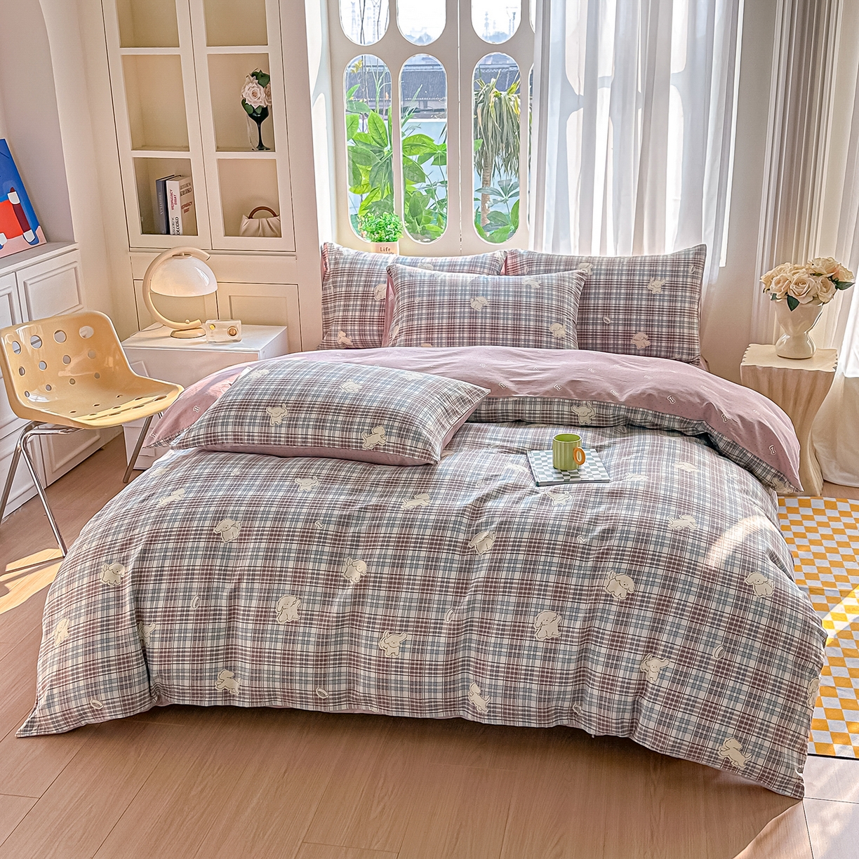 91家纺网 家纺一手货源 找家纺 颜选 2026新款全棉印花单被套 英伦狗