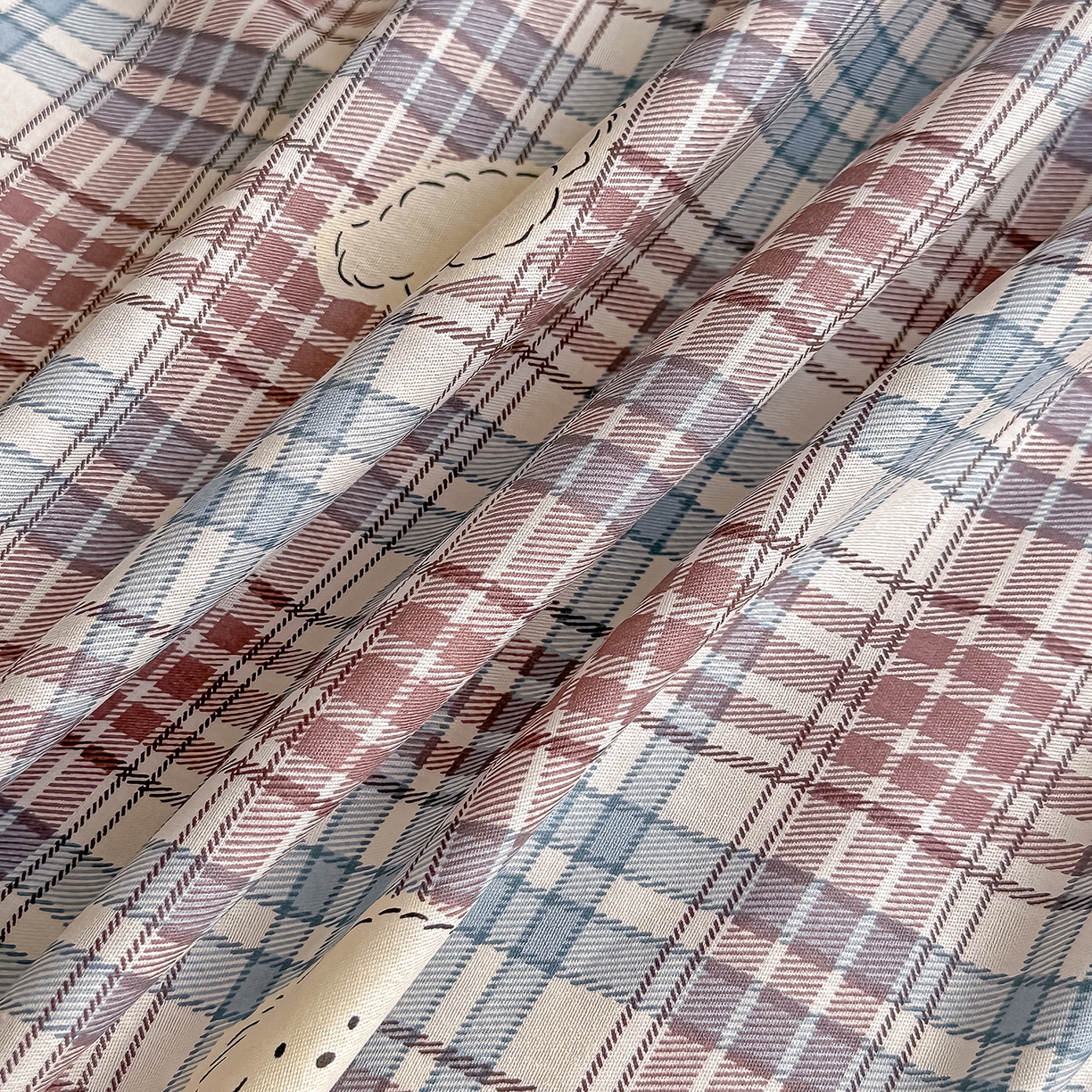 91家纺网 家纺一手货源 找家纺 颜选 2026新款全棉印花单被套 英伦狗