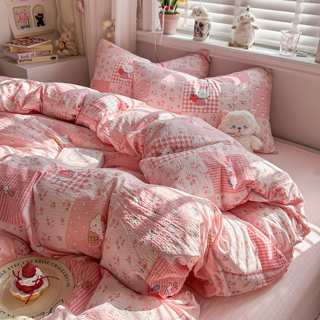 91家纺网 家纺一手货源 找家纺 （总）卡斯诺 2023新款简约亲肤印花芦荟棉单床笠