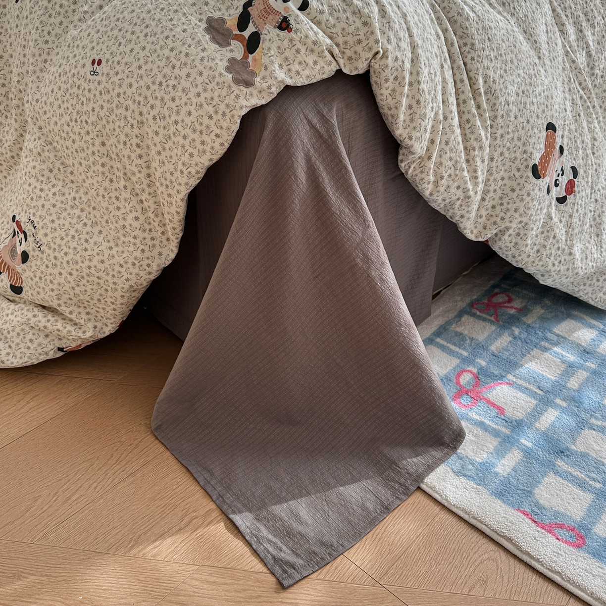 91家纺网 家纺一手货源 找家纺 卡斯诺家纺馆 2026新款皱皱棉双层纱四件套（下载文件包含买家秀） 静谧时光