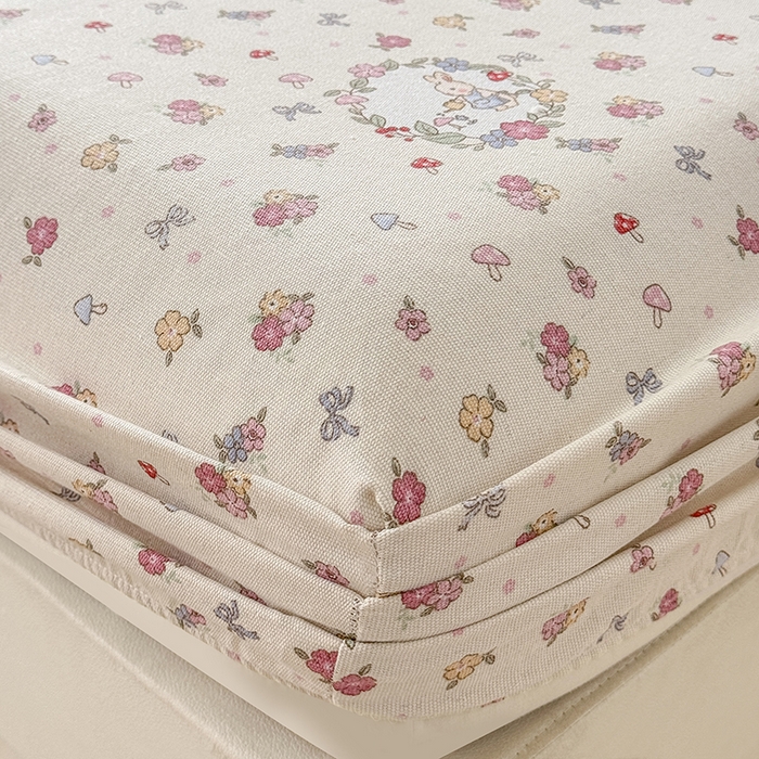 91家纺网 家纺一手货源 找家纺 （总）爱彼家纺 2026新款舒适透气老粗布凉席印花床笠单件-床笠三件套