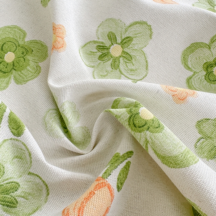 91家纺网 家纺一手货源 找家纺 爱彼家纺 2026新款舒适透气老粗布凉席印花床笠单件-床笠三件套 老粗布床笠-绿果花香