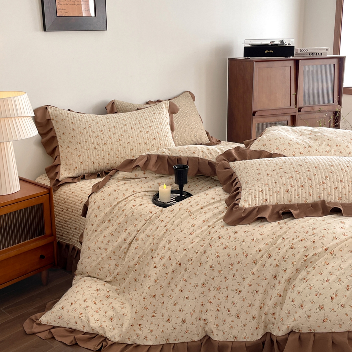 91家纺网 家纺一手货源 找家纺 （总）慕澄家纺 2026新款高克重仿棉碎花床盖四件套