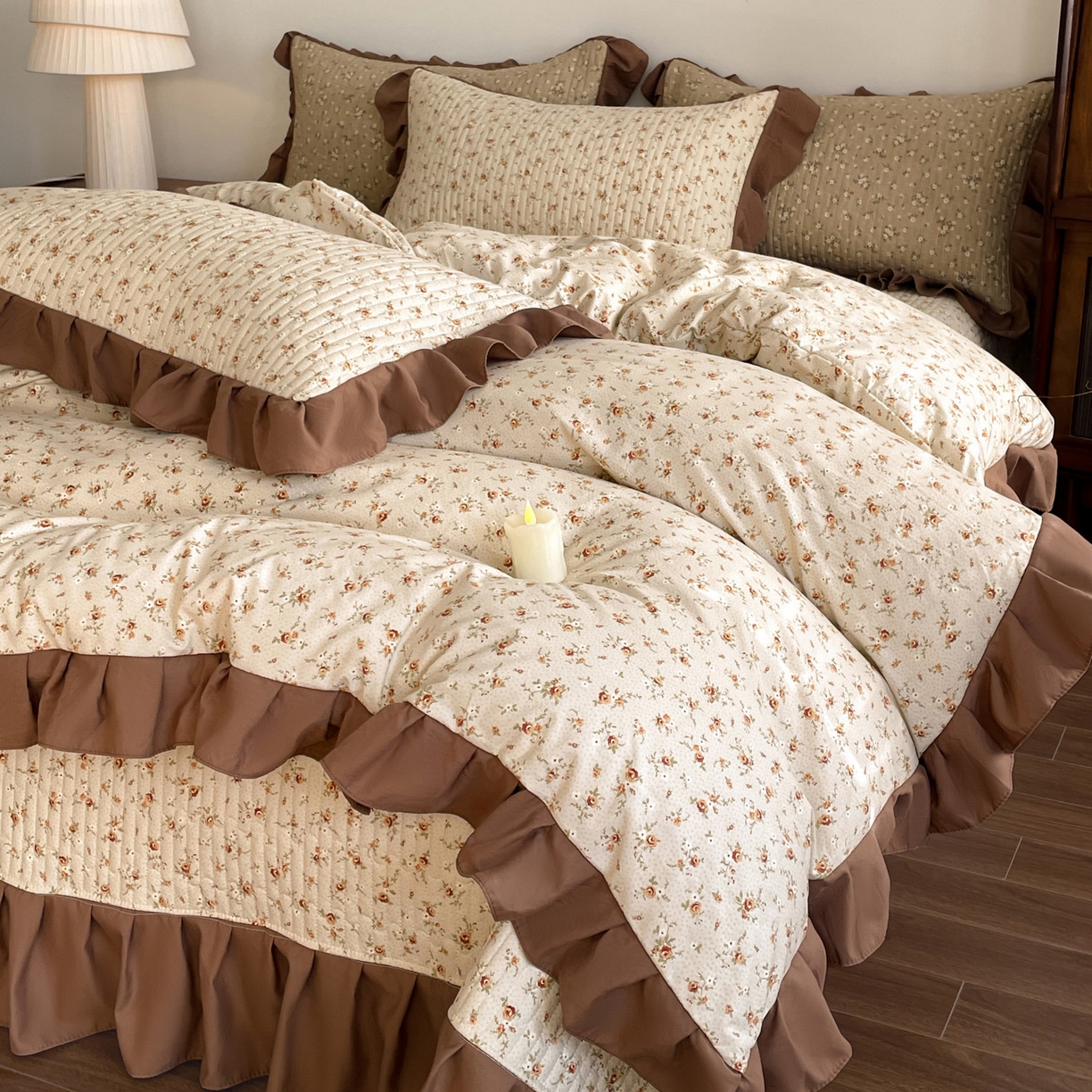 91家纺网 家纺一手货源 找家纺 （总）慕澄家纺 2026新款小清新印花水洗棉床盖单品床盖床盖单件