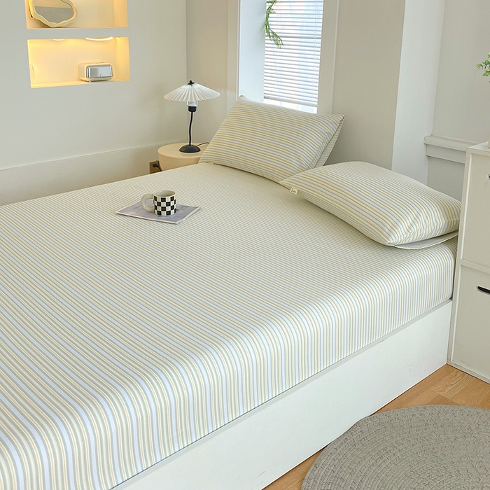 91家纺网 家纺一手货源 找家纺 爱彼家纺 2026新升级细沙卡通印花老粗布床笠直播热门款春夏热款系列一 老粗布床笠-北望