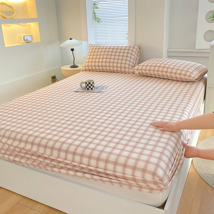 91家纺网 家纺一手货源 找家纺 爱彼家纺 2026新升级细沙卡通印花老粗布床笠直播热门款春夏热款系列一 老粗布床笠-艾格