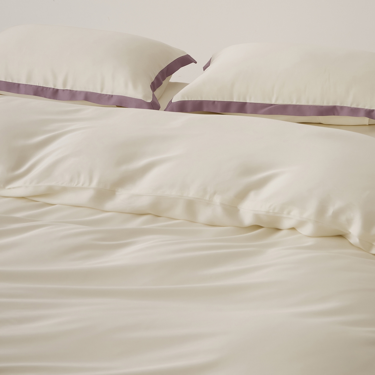 91家纺网 家纺一手货源 找家纺 EH家居 2026春夏新品天丝拼角四件套-南山系列 南山-邂逅白